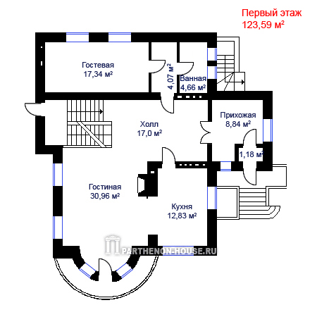 1 этаж Проект дома  КА 280-46